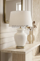 FR ceramic medium fancy Garwa table lamp with AB finish