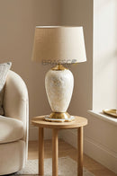 GB finish decorative table lamp for living rooms and console tables