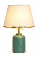 Green resin tabletop lighting accent for side tables and consoles