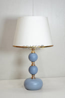 Grey Ball-Accent Brass Table Metal Lamp