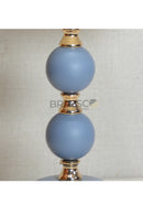 Grey Ball-Accent Brass Table Metal Lamp