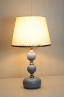 Grey Ball-Accent Brass Table Metal Lamp