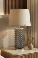 Grey bubble Glass Table Lamp