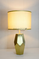 Hexagon Gold-Brass Metal Table Lamp - Precious Collection