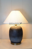 KH grey fiber AB table lamp with modern textured fiber design, elegant finish, and premium decorative lighting for home décor
