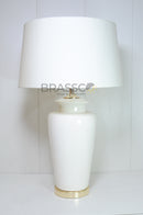Large FG finish ceramic table lamp for living room and console styling