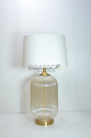 Champagne Lining Glass Table Lamp | Largest Online Luxury Lighting Store Pakistan | Brassco