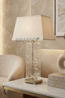 Luxury Clear Rectangle Glass Table Lamp