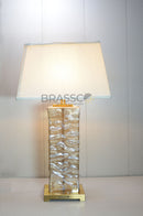 Luxury Golden Rectangle Glass Table Lamp