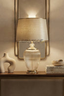 Luxury Ribbed Shampion Glass Table Lamp
