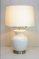 Medium AB finish ceramic table lamp for modern interior styling