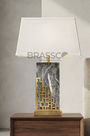 Modern Stairs Grey Touch Table Lamp by Brassco