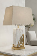 Modern Stairs Walnut Table Lamp by Brassco
