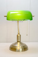 Modern banker desk lamp with green shade for luxury interior decor
