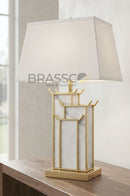 NR' FC72 Tree House Marble Table Lamp by Brassco