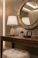 NR' M-O-P X-Small Cylinder Mother of Pearl Table Lamp