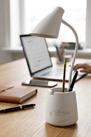 Sleek gold table lamp with touch control and modern minimalist style