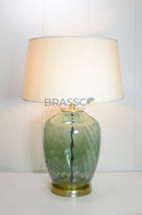 NZ FC-47 Green Glass Table Lamp | Brassco.pk
