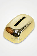 Nine-inch golden plastic fiber tissue box for coffee tables and office desks