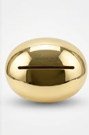 Nine-inch golden tissue storage box for office desks and contemporary interiors
