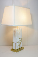 Square Off-White Bedside Table Lamp Online Pakistan