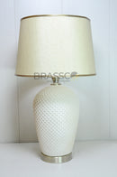 Textured White AB Lamp for Living Room Console
