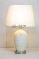 Textured White AB Table Lamp for Living Room