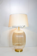 The Brassco Champagne Lining Large Glass Table Lamp is designed for interiors that demand elegance, scale, and refined luxury.