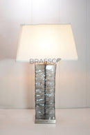 Transform your living space with the&nbsp;Luxury Smoky Rectangle Glass Table Lamp, 
