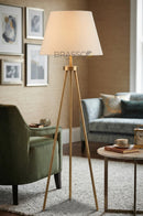 Tripod Golden Metal Table Lamp by Brassco