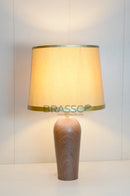 Walnut-Texture Brass MEtal Table  Lamp - Style 02