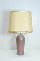 Walnut-Texture Brass MEtal Table  Lamp - Style 02