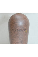 Walnut-Texture Brass MEtal Table  Lamp - Style 02