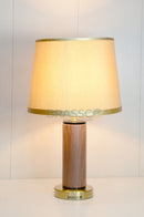 Walnut Brass Wall Lamp with Crystal Accent - Style 04