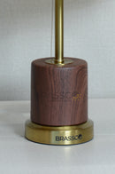Walnut Marble-Texture Brass Metal Table Lamp - Style 05