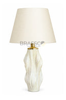 White resin zigzag table lamp LT06621 by BRASSCO Pakistan
